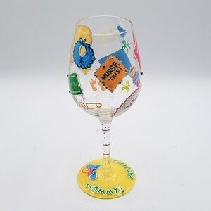 LOLITA Wine Recipe Glass "New Mommy" Retired Edition